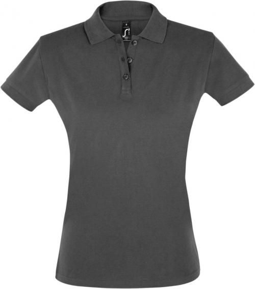 Рубашка поло женская Perfect Women 180 темно-серая, размер M