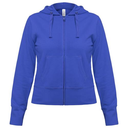 Толстовка женская Hooded Full Zip ярко-синяя, размер L