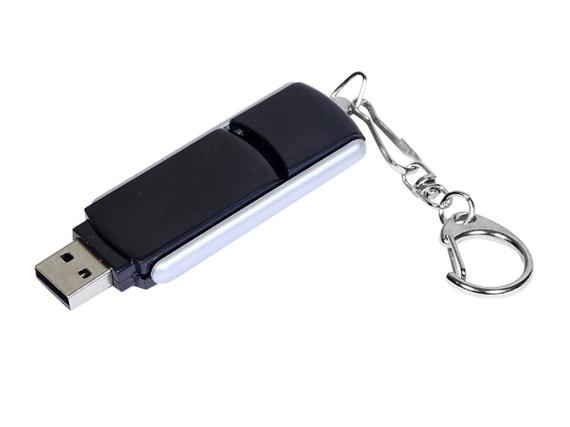 USB 2.0- флешка промо на 32 Гб с прямоугольной формы с выдвижным механизмом
