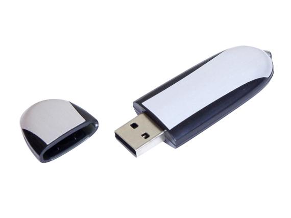 USB 2.0- флешка промо на 32 Гб овальной формы