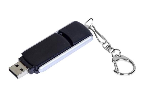 USB 3.0- флешка промо на 32 Гб с прямоугольной формы с выдвижным механизмом
