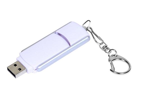 USB 3.0- флешка промо на 128 Гб с прямоугольной формы с выдвижным механизмом