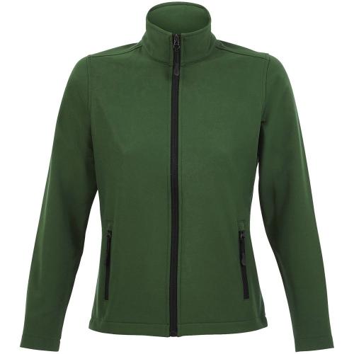 Куртка софтшелл женская Race Women, темно-зеленая, размер M