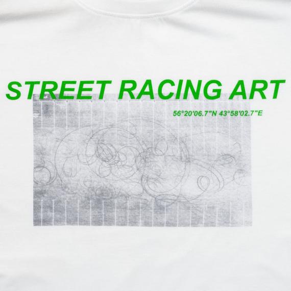 Футболка Street Racing Art, белая, размер S