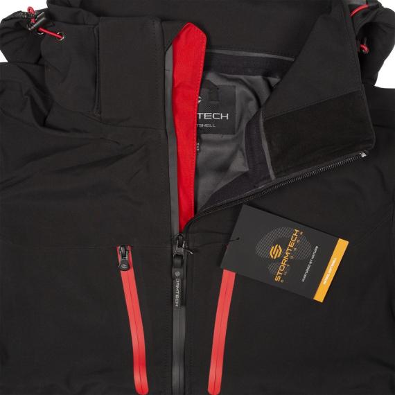 Куртка софтшелл мужская Patrol черная с красным, размер XL