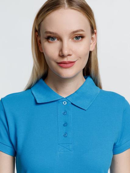Рубашка поло женская Virma Premium Lady, бирюзовая, размер S