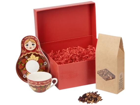 Подарочный набор: чайная пара, чай Глинтвейн