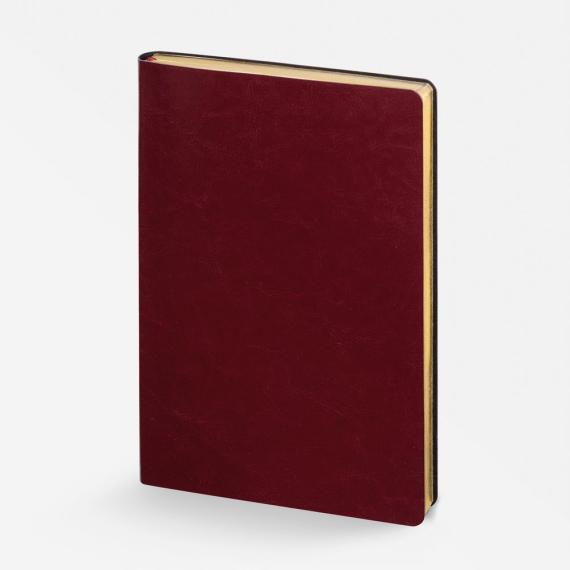Ежедневник Nebraska Flex, недатированный, бордовый с золотистым
