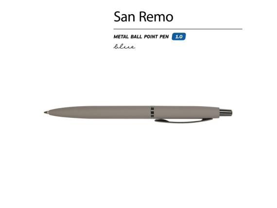 Ручка металлическая шариковая «San Remo», софт-тач