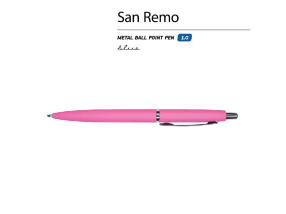 Ручка металлическая шариковая «San Remo», софт-тач