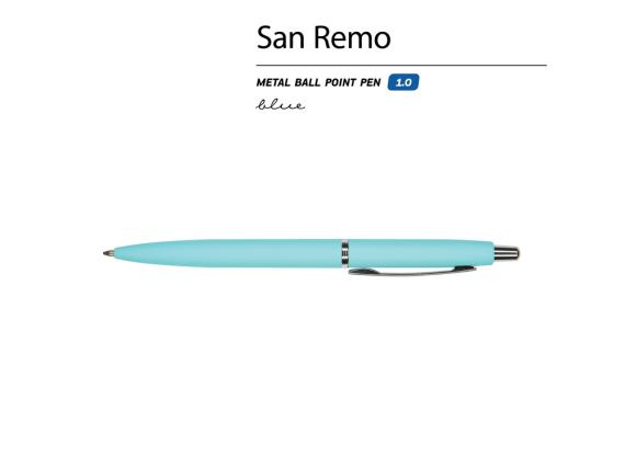 Ручка металлическая шариковая «San Remo», софт-тач