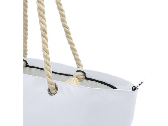 Пляжная сумка-холодильник Panama GRS из переработанных материалов с ручками-шнурками