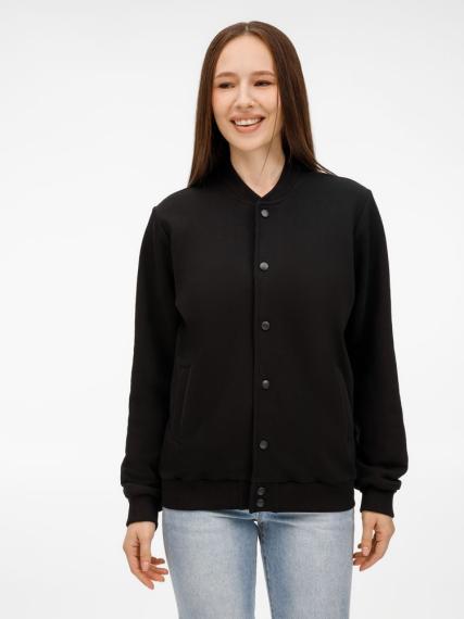 Бомбер унисекс Nuppu, черный, размер L