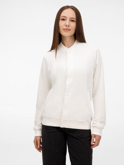 Бомбер унисекс Nuppu, молочно-белый, размер M