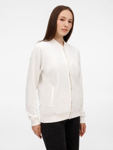 Бомбер унисекс Nuppu, молочно-белый, размер M