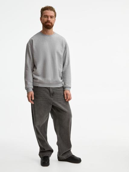 Свитшот унисекс Columbia, серый меланж, размер 5XL