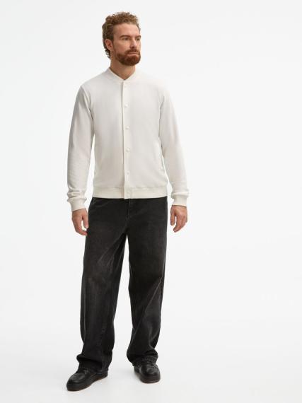 Бомбер унисекс Nuppu, молочно-белый, размер M