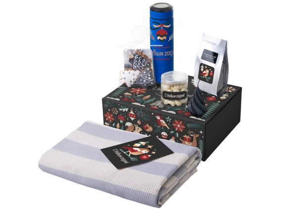 Подарочный набор «Re:Warm» с пледом, термосом и свечой