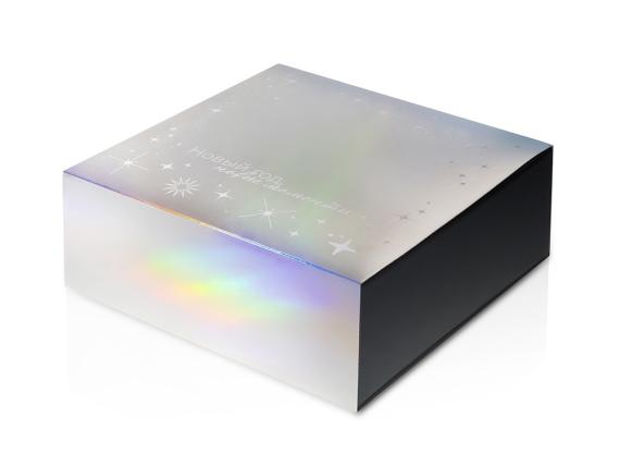 Подарочная коробка с голографическим шубером «Aurora», L