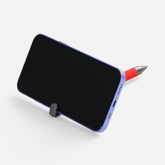 Ручка шариковая Standic с подставкой для телефона, красная