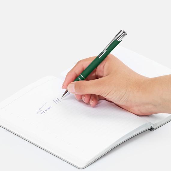 Ручка шариковая Keskus Soft Touch, зеленая