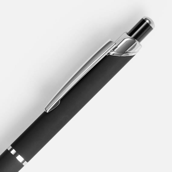 Ручка шариковая Chromos Soft Touch, черная