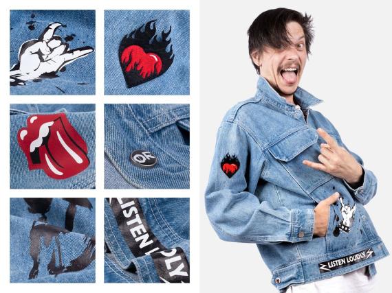 Куртка джинсовая O2, голубая, размер XS/S