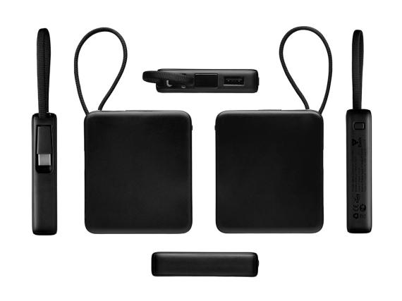 Внешний аккумулятор со встроенным кабелем USB-C «Дэнси», 5000 мАч