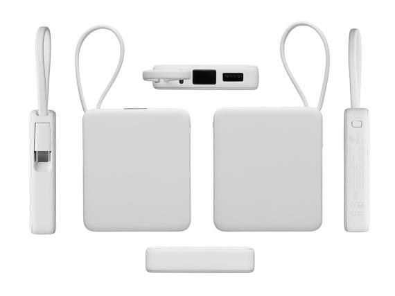 Внешний аккумулятор со встроенным кабелем USB-C «Дэнси», 5000 мАч