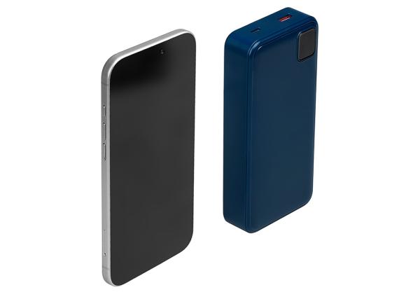 Внешний аккумулятор со встроенными кабелями «Фрэйм Про», быстрая зарядка, 20000мач