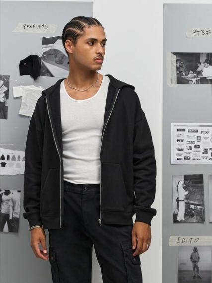 Толстовка унисекс на молнии Jelo, черная, размер XS