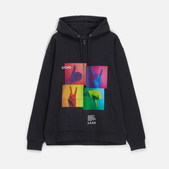 Толстовка унисекс Carter, черная, размер M