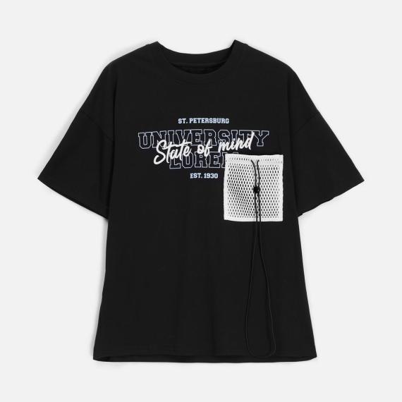 Футболка унисекс T3, черная, размер XL/XXL