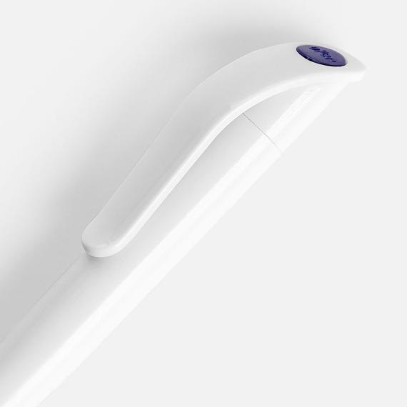 Ручка шариковая Grip, белая с синим