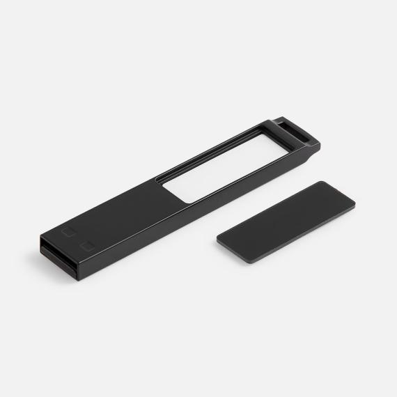 Флешка markBright Black с синей подсветкой, 32 Гб