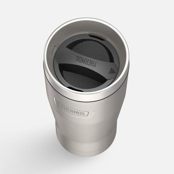 Термокружка Icon 470, серебристая (стальная)