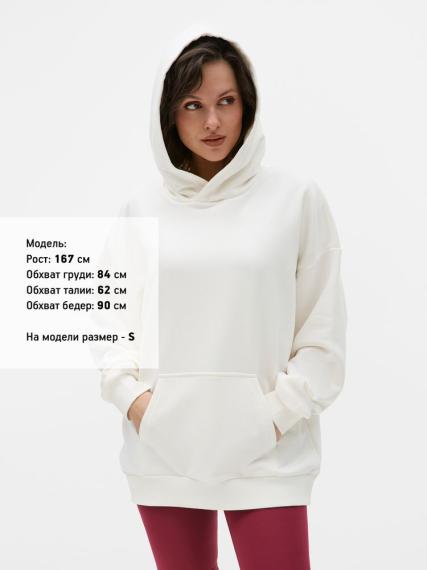 Худи унисекс оверсайз Esplanada, молочно-белое, размер M