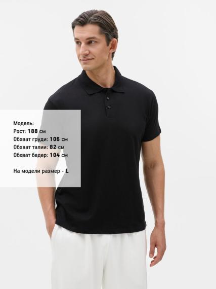 Рубашка поло мужская Prescott men 170 черная, размер S