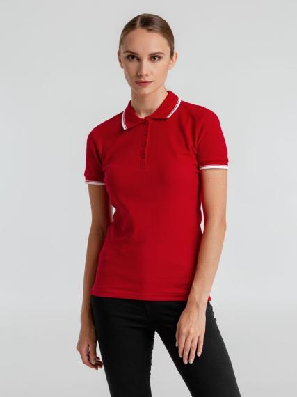 Рубашка поло женская Practice women 270 красная с белым, размер M