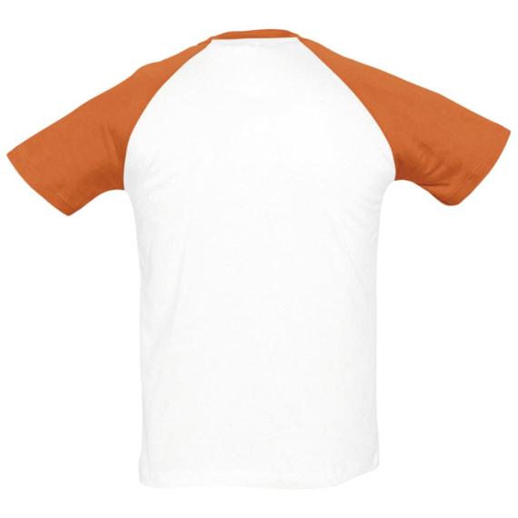 Футболка мужская двухцветная Funky 150, белый/оранжевый, размер S